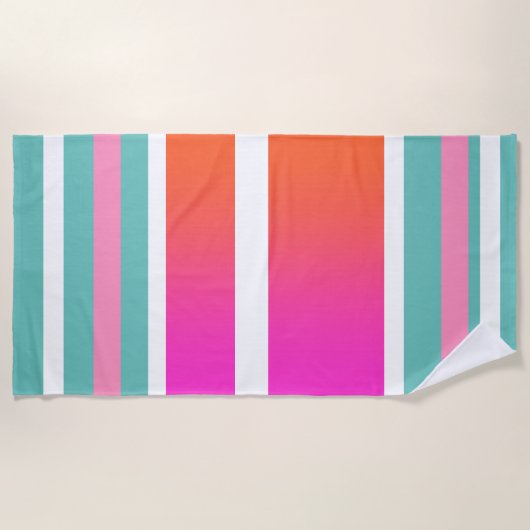 Strandvorm Sand + Surfstreifen Strandtuch (Vorderseite)