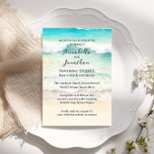 Strandwacht auf einer Hochzeit am Sandstrand Einladung