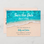 Strandwasser und Sandstrand Ankündigungspostkarte (Vorne/Hinten)