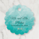 Strandwaves & Starfish Geschenkanhänger (Rückseite)