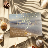 StrandWedding Seashell String Lichter SaveThe Date Save The Date