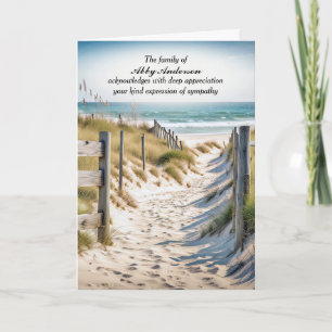 Strandweg im Sand Sympathie Dankeskarten Karte