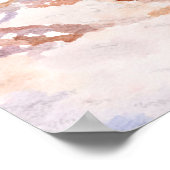 Strandweg Ozean Gras Wasserfarbe Poster (Ecke)