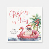 Strandweihnachten im Juli Serviette (Vorderseite)