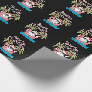 Strandweihnachten Tropischer Urlaub Santa Strand  Geschenkpapier