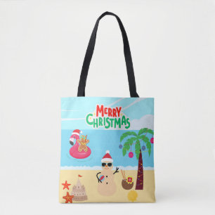 Strandweihnachtsszene Tasche