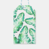 Strandweiß und grüne tropische Blätter Gastgeschen Geschenkanhänger (Rückseite)