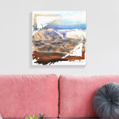 Strandwellen Blau Leinwanddruck (Insitu (Wohnzimmer))