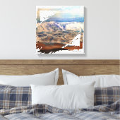 Strandwellen Blau Leinwanddruck (Insitu (Schlafzimmer))