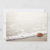 Strandwellen Hochzeiten retten das Datum Einladung (Rückseite)