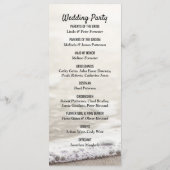 Strandwellen-Hochzeitsprogramm Programm (Rückseite)