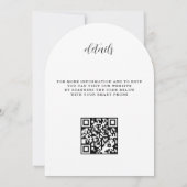 Strandwellen mit QR-Code-Hochzeit Einladung (Rückseite)