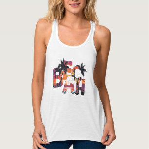 Strandwellen Palmen Tank Top
