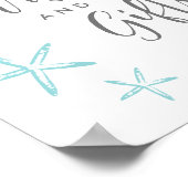 Strandwellen und Sternenfisch-Geschenk- und Karten Poster (Ecke)