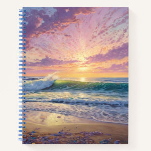 Strandwellen und Strandkunst Notizblock