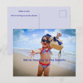 STRANDWELLERN BEWEGEN POSTKARTE (Vorne/Hinten)