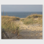 Strandzaun in den Sanddünen Geschenkpapier (Flach)