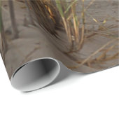 Strandzaun in den Sanddünen Geschenkpapier (Rolleneckpunkt)