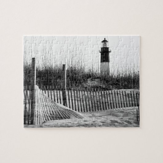 Strandzäune und Leuchtturm Puzzle (Horizontal)
