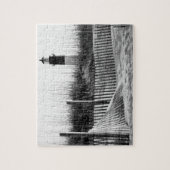 Strandzäune und Leuchtturm Puzzle (Vertikal)