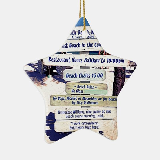 Strandzeichen Key West Florida Keramikornament (Rechts)