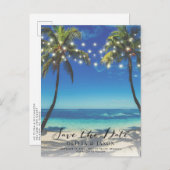 Strandzeichenbeleuchtung Hochzeitssache Speichern Postkarte (Vorne/Hinten)