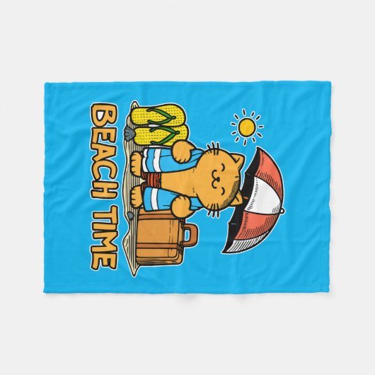 Strandzeit 1 fleecedecke (Vorderseite (Horizontal))