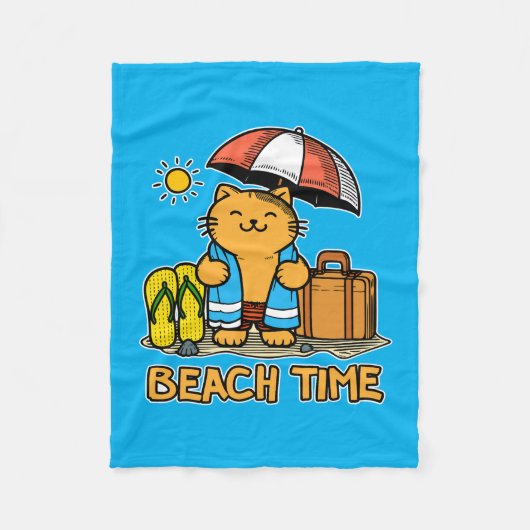 Strandzeit 1 fleecedecke (Vorderseite)