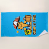 Strandzeit 1 strandtuch (Vorderseite)