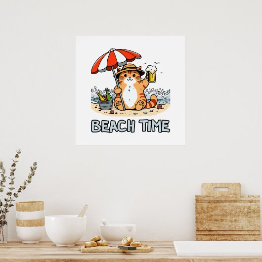 Strandzeit 2 poster (Küche)