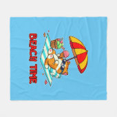 Strandzeit 3 fleecedecke (Vorderseite (Horizontal))