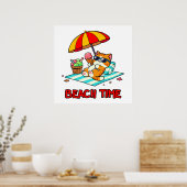 Strandzeit 3 poster (Küche)