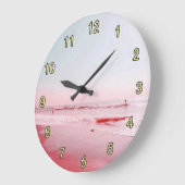 Strandzeit! , entspannender schöner Strand Große Wanduhr (Winkel)