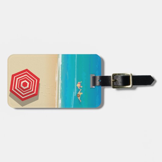 Strandzeit Gepäckanhänger (Vorderseite horizontal)