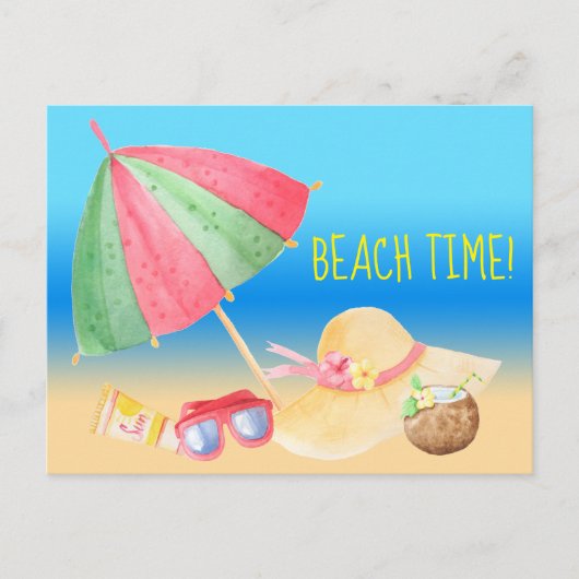 Strandzeit! Postkarte (Vorderseite)
