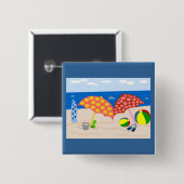 Strandzeitknopf Button (Vorne & Hinten)