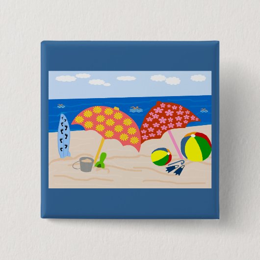 Strandzeitknopf Button (Vorderseite)