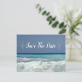 Strandziel Moderne Save the Date Postkarten (Stehend Vorderseite)
