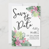 Strandziel Tropische Hochzeit Save The Date (Vorderseite)
