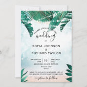 Strandziel tropisches sommerliches Wasser Einladung (Vorderseite)