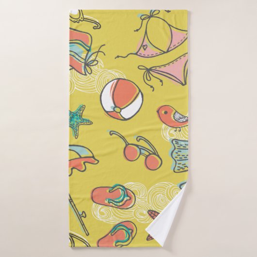 Strandzubehör. nahtloses Muster Badehandtuch (Badehandtuch)