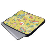 Strandzubehör. nahtloses Muster Laptopschutzhülle (Vorne Knopf)