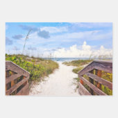 Strandzugang im Foto von Florida Geschenkpapier Set (Vorderseite)