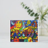 Strange 6 von Piliero Postkarte (Stehend Vorderseite)
