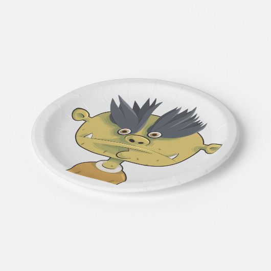 Strange Alien Person Pappteller (Schrägansicht)