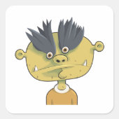 Strange Alien Person Quadratischer Aufkleber (Vorderseite)