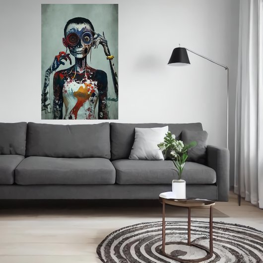 Strange bizarre person portrait | AI Art Poster