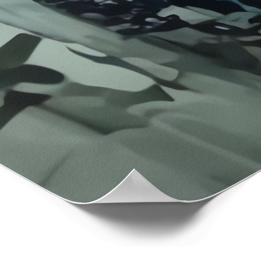 Strange bizarre person portrait | AI Art Poster (Ecke)