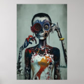 Strange bizarre person portrait | AI Art Poster (Vorne)