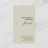 STRANGE-BLUME TAN/GRAY-Visitenkarte Visitenkarte (Rückseite)